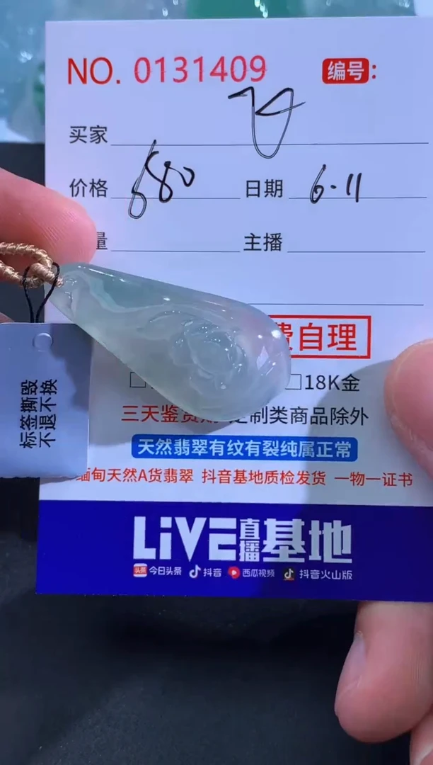 翡翠未镶嵌颈饰飞