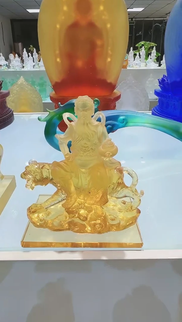 手工艺品琉璃古法琉璃赵公明