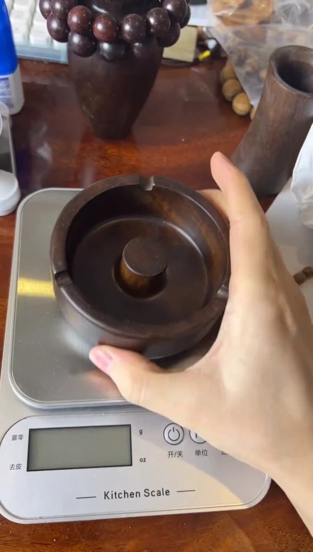 木皮灰风车木烟灰缸