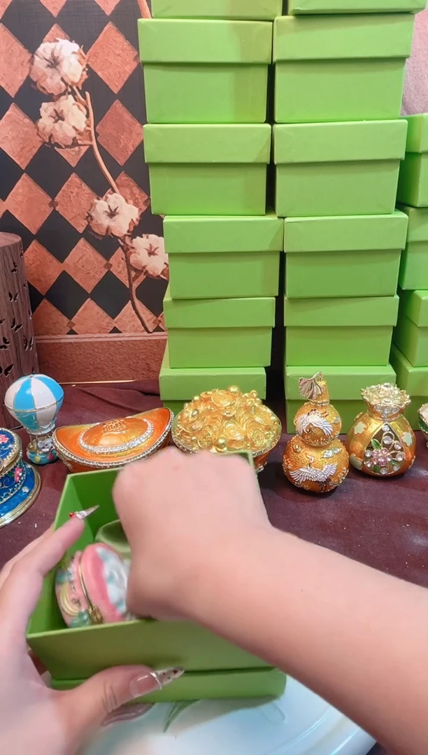 锌合金珐琅首饰盒默认微瑕拆盒不退～都教授