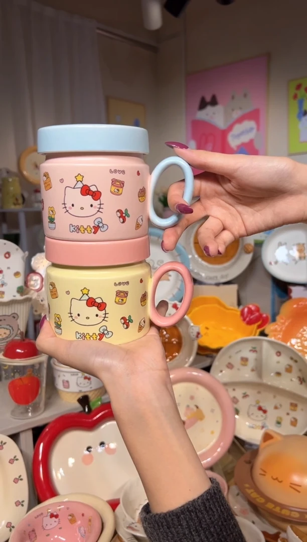 瓷可爱餐具发图片款