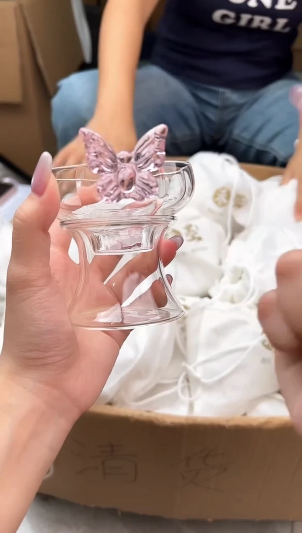 禾墨蝶恋花茶漏浅粉色