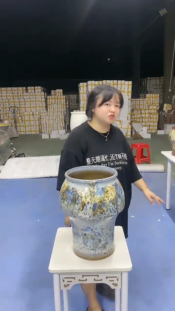 宜兴紫砂粗陶花盆