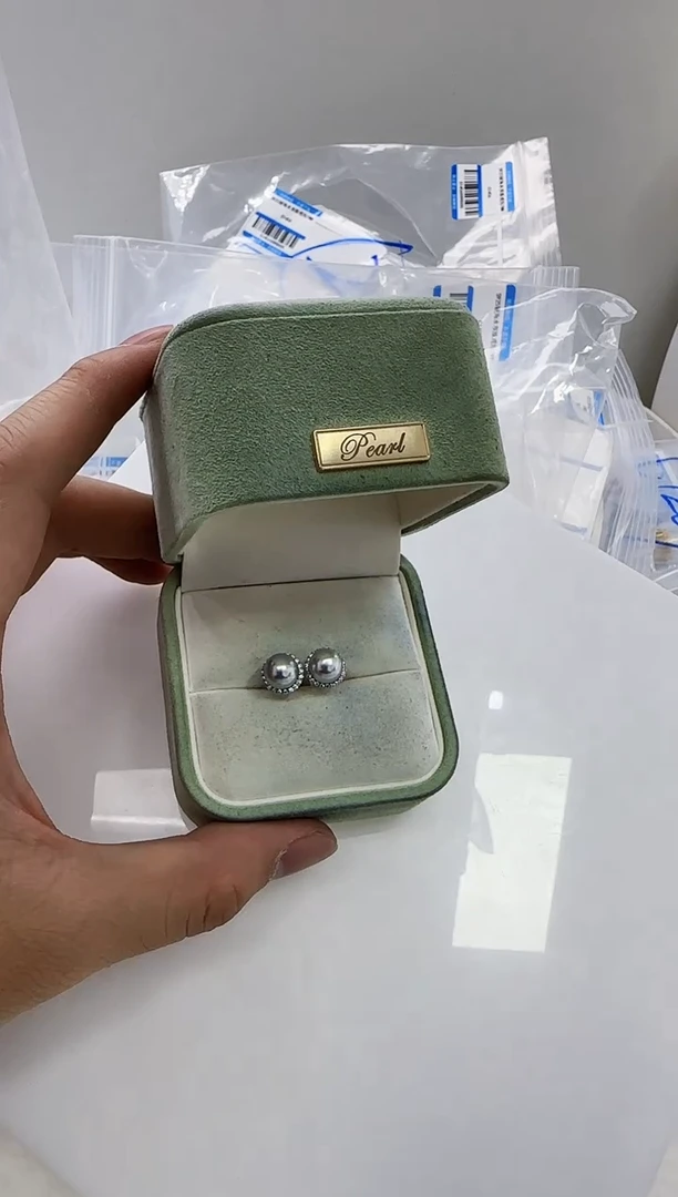 【闪购商品】海水珍珠DA银S925镶嵌a1000 耳钉8