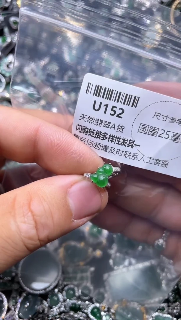 【闪购商品】翡翠颈饰未镶嵌U152耳扣