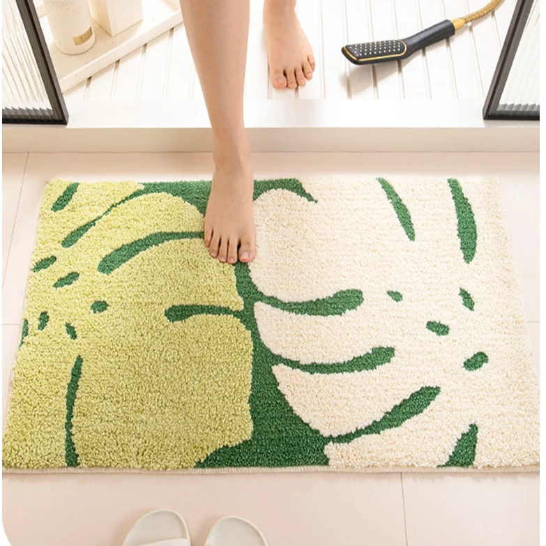 机织地毯植绒簇绒简约床边毯卧室卫生间门口地垫吸水防滑脚垫