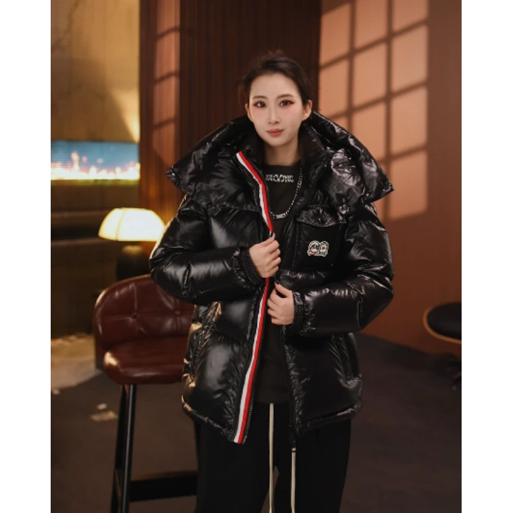 新国标白鸭绒经典五防修身显瘦面包夹克羽绒服