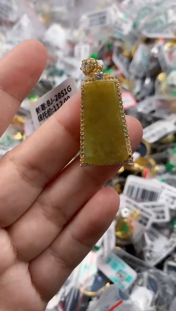 银S925镶嵌戒指翡翠111   3
