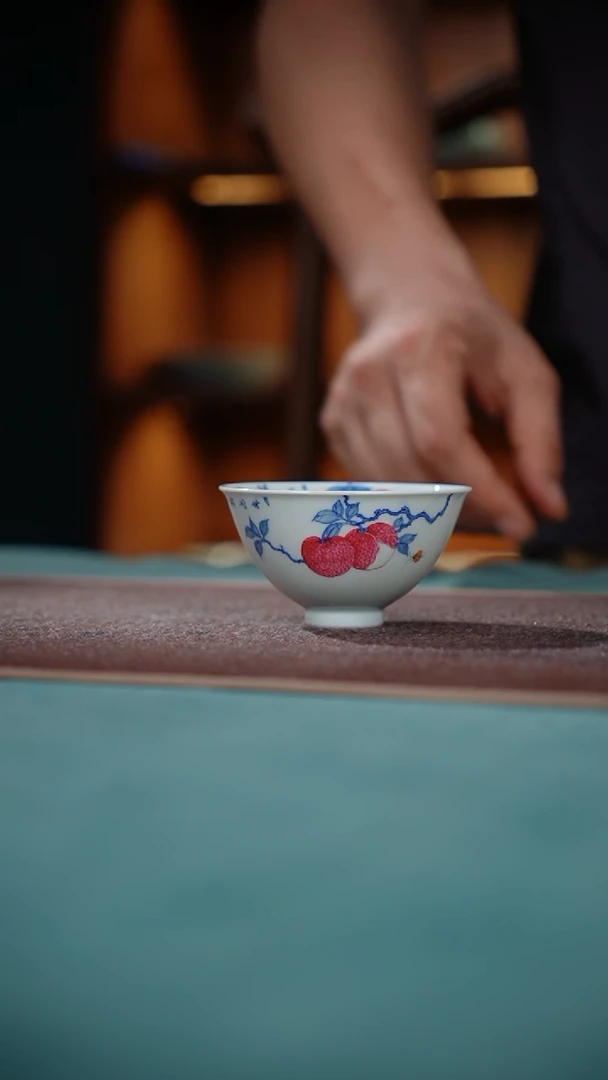 96-5荔枝鸡心杯（隐艺）