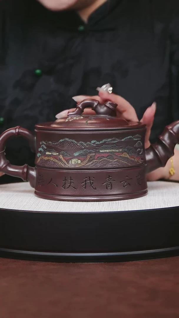 紫砂茶宠竹段汉瓦