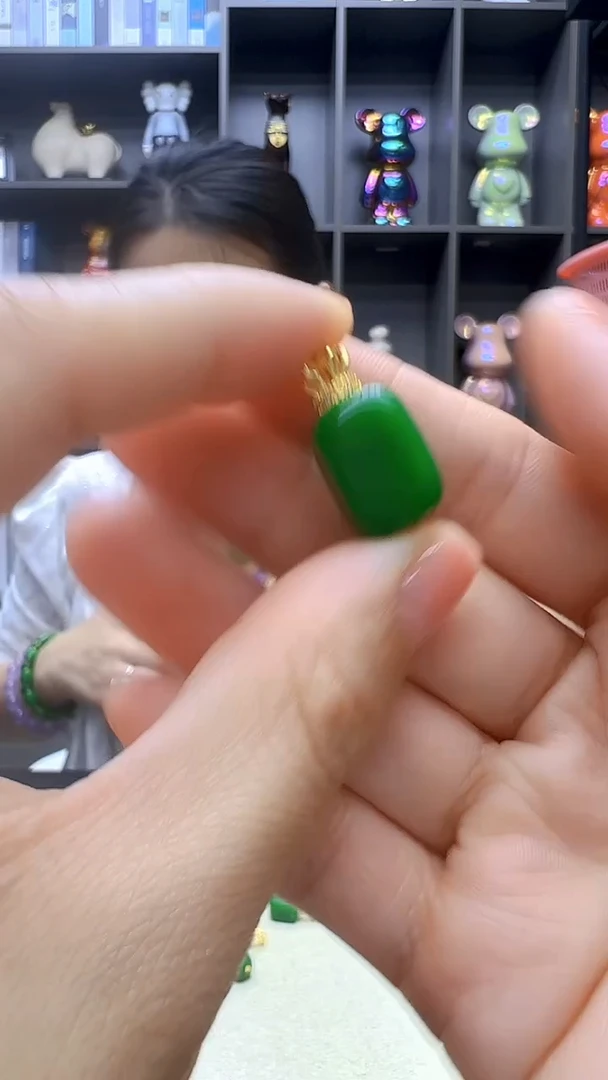 翡翠14K金镶嵌颈饰丹丹diy劲饰