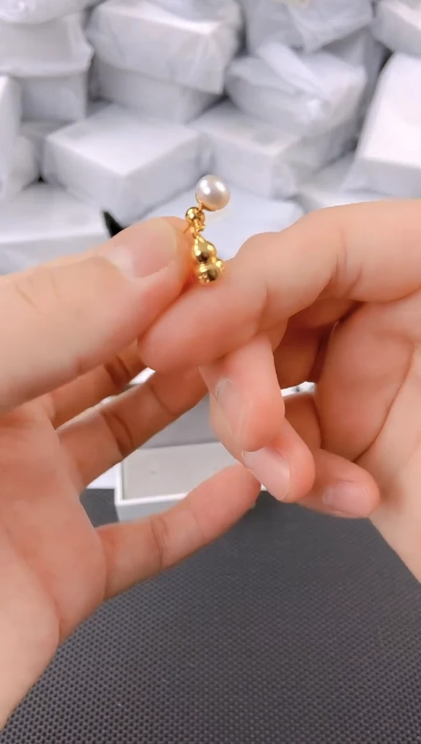 未镶嵌耳饰淡水珍珠ed1053