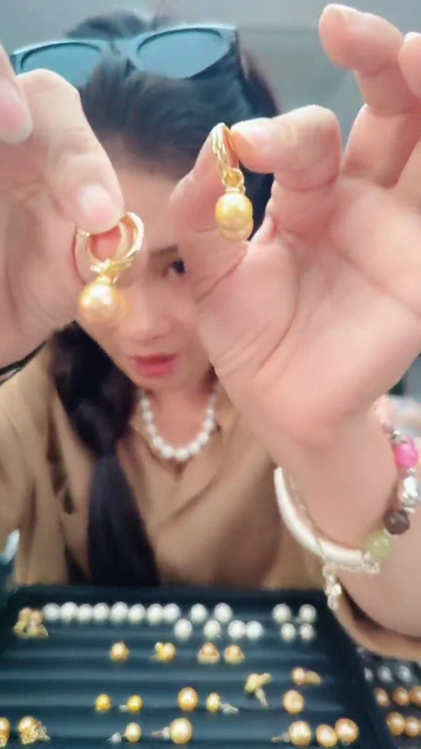 颈饰合金淡水珍珠2557耳圈
