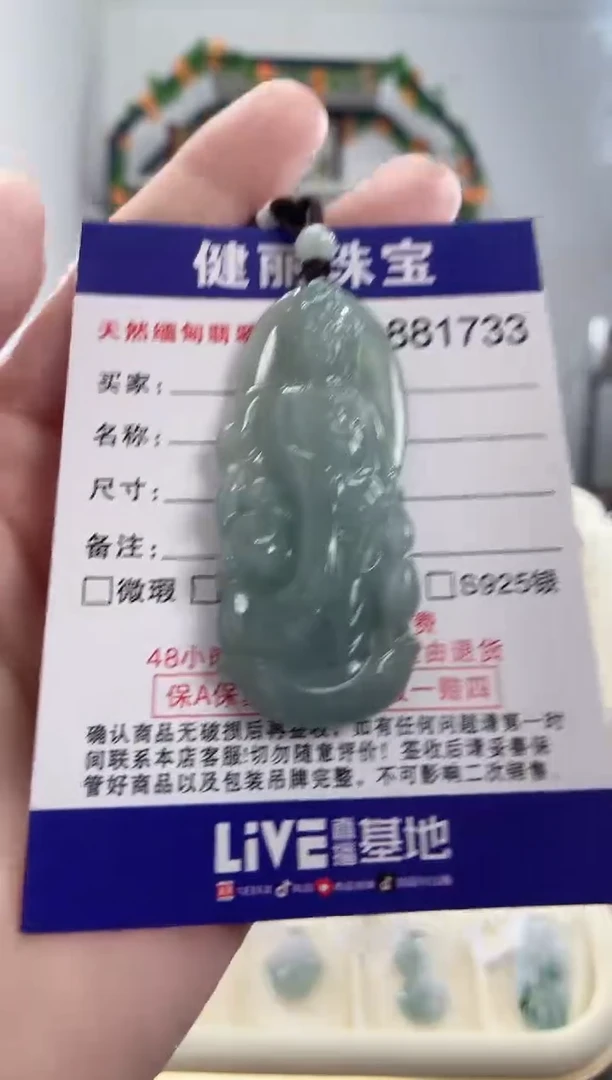 翡翠未镶嵌颈饰天然缅甸翡翠 观音(一物一证)