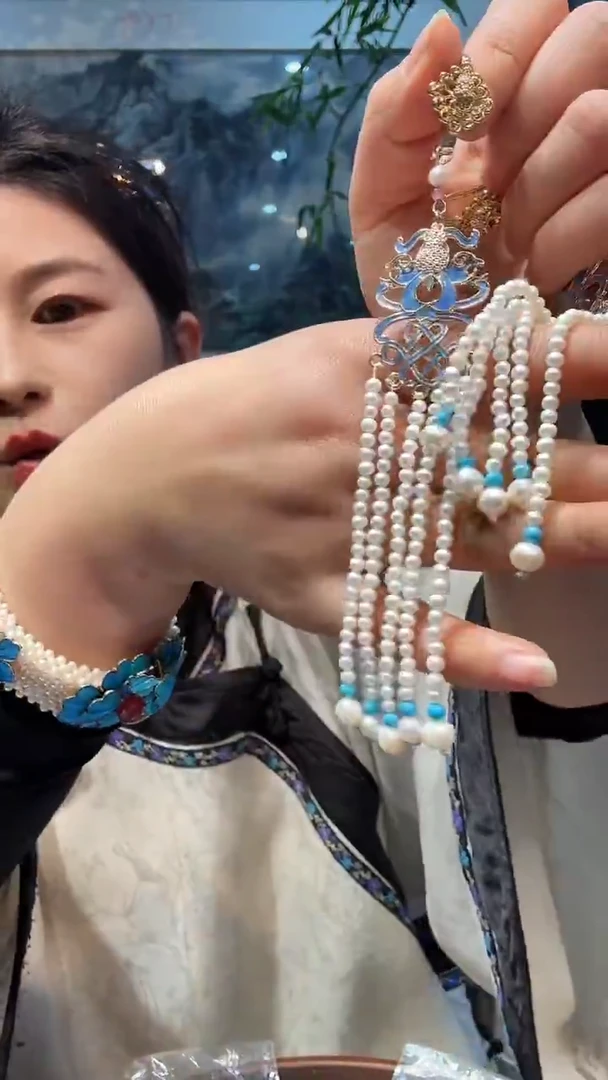 无铜合金非遗点翠饰品