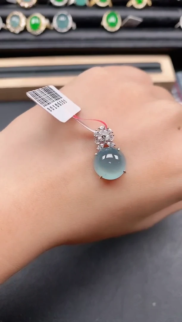 翡翠戒指银S925镶嵌111111