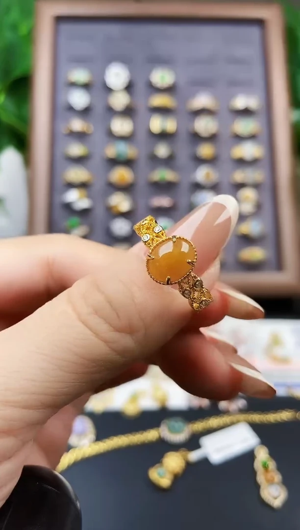 银S925镶嵌戒指翡翠112