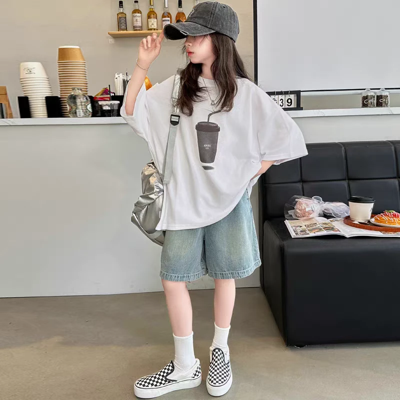 印花女常规夏季韩版套头显瘦休闲外穿半袖体恤女孩上衣