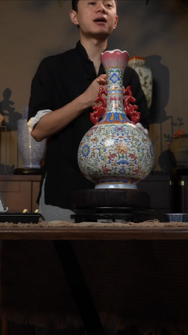摆件WN问泥景德镇陶瓷花瓶摆件