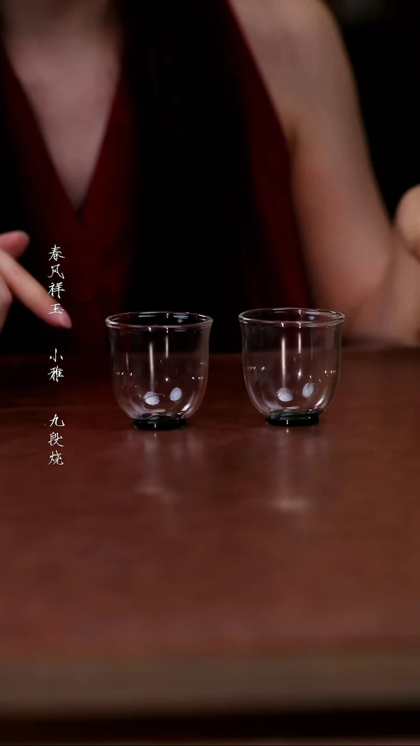 其他绿底玻璃对杯