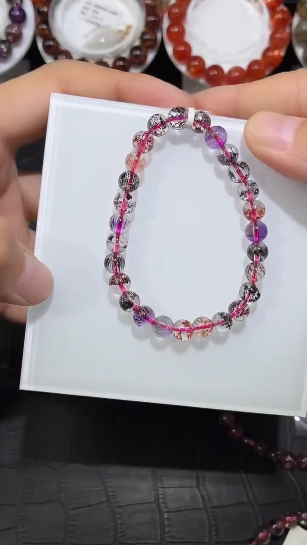 未镶嵌手链水晶毒液彼岸花超七单圈手链A7