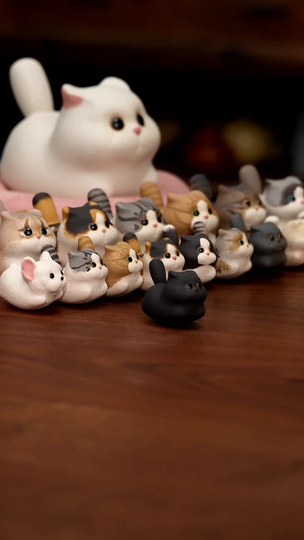 紫砂摆件无关想念的猫5