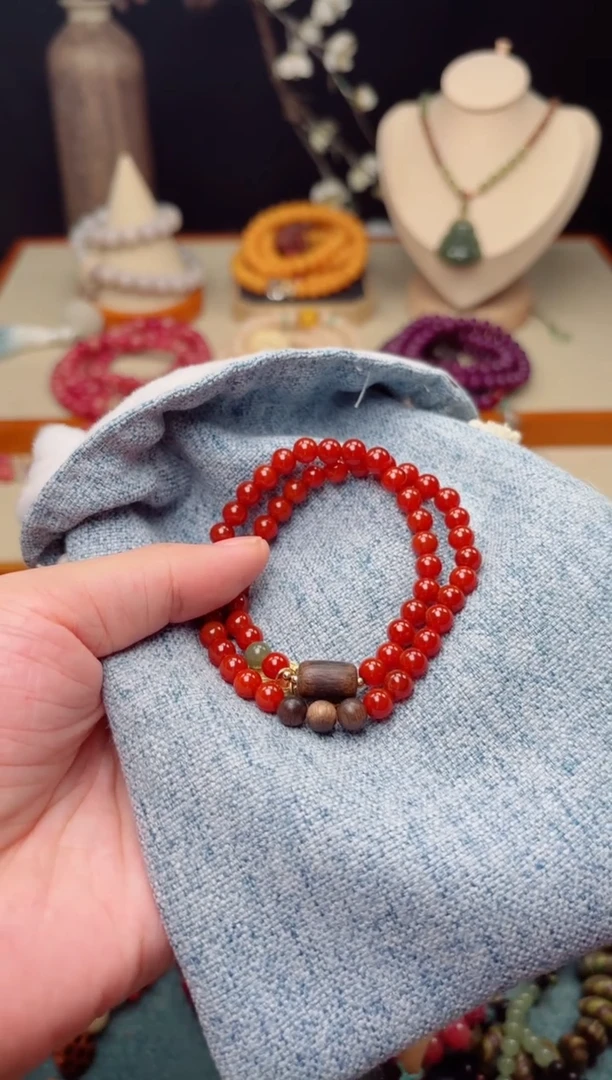 未镶嵌手串玛瑙/玉髓双圈