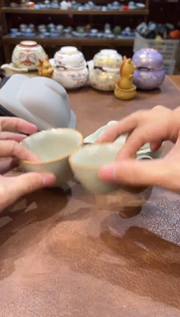 真的很便宜会开片的旅行茶具1