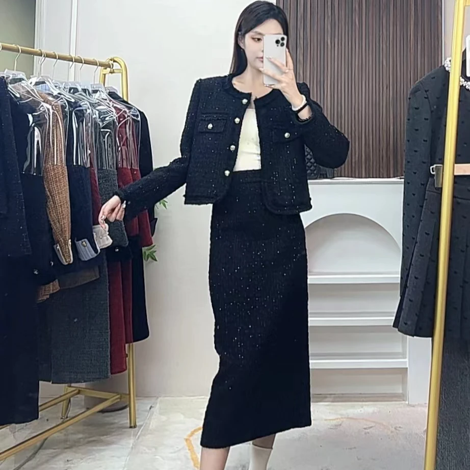 【茶芙巷】2025秋冬简约通勤法式洋气时尚时尚套装连衣裙083YJL