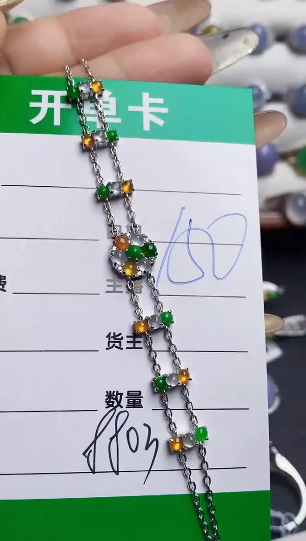 银S925镶嵌戒指翡翠8803