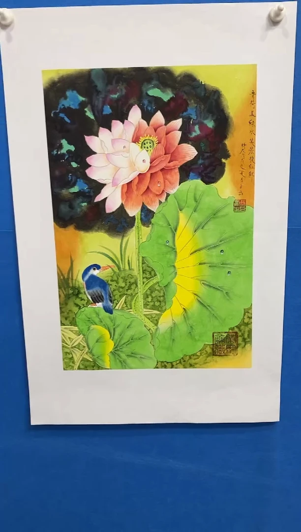 【闪购商品】国画张巨富 泼彩泼墨荷花2