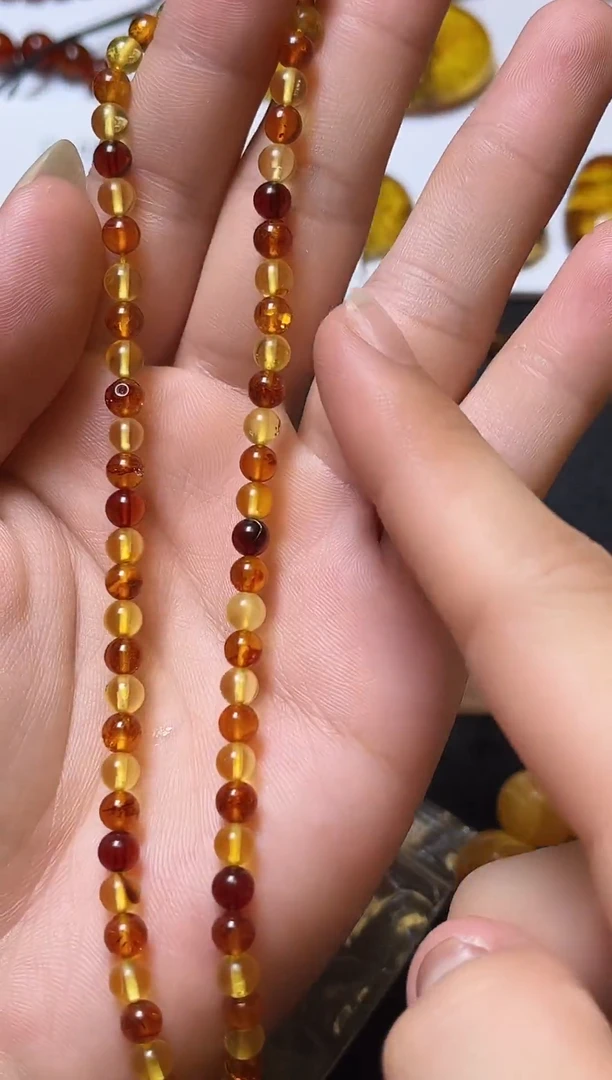 琥珀项链未镶嵌琥珀
