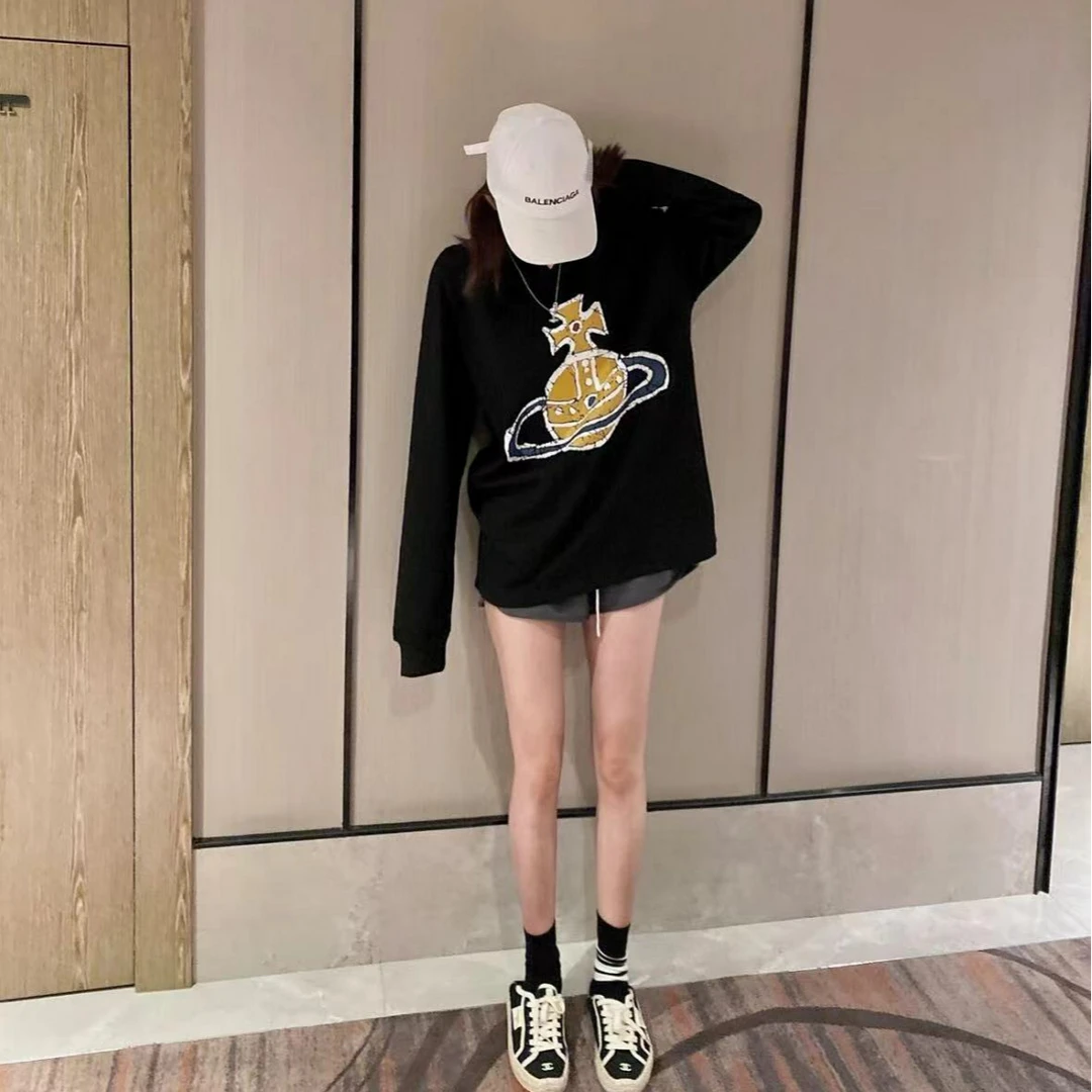 未使用 Vivienne Westwood/薇薇安·威斯特伍德 裂纹土星卫衣