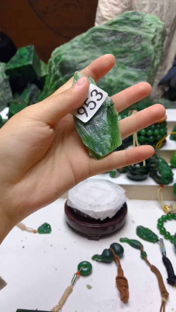 未镶嵌和田玉（碧玉）珠宝半成品物**非1