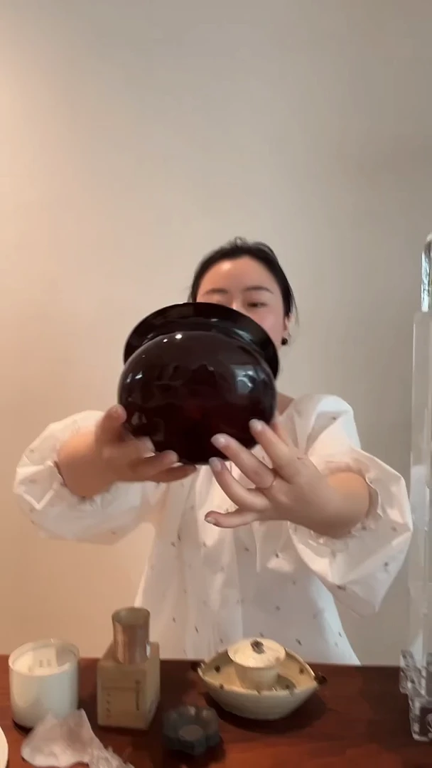 茶道摆件0000紫皮建水福利200