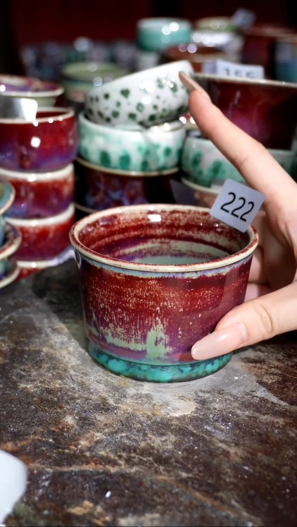 摆件精品窑变钧瓷茶器