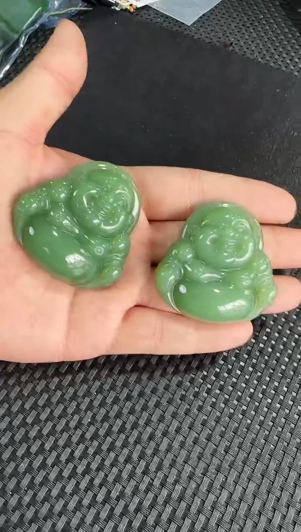 【闪购商品】和田玉（碧玉）吊坠未镶嵌佛公多样性发一