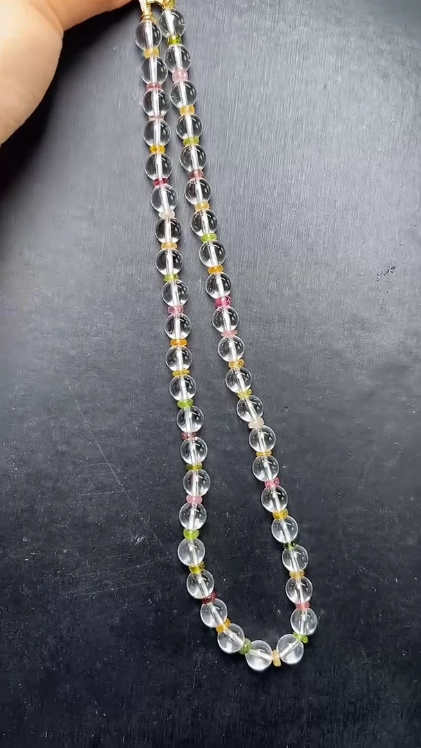 颈饰未镶嵌水晶白水晶人间彩虹 项链  Z24753