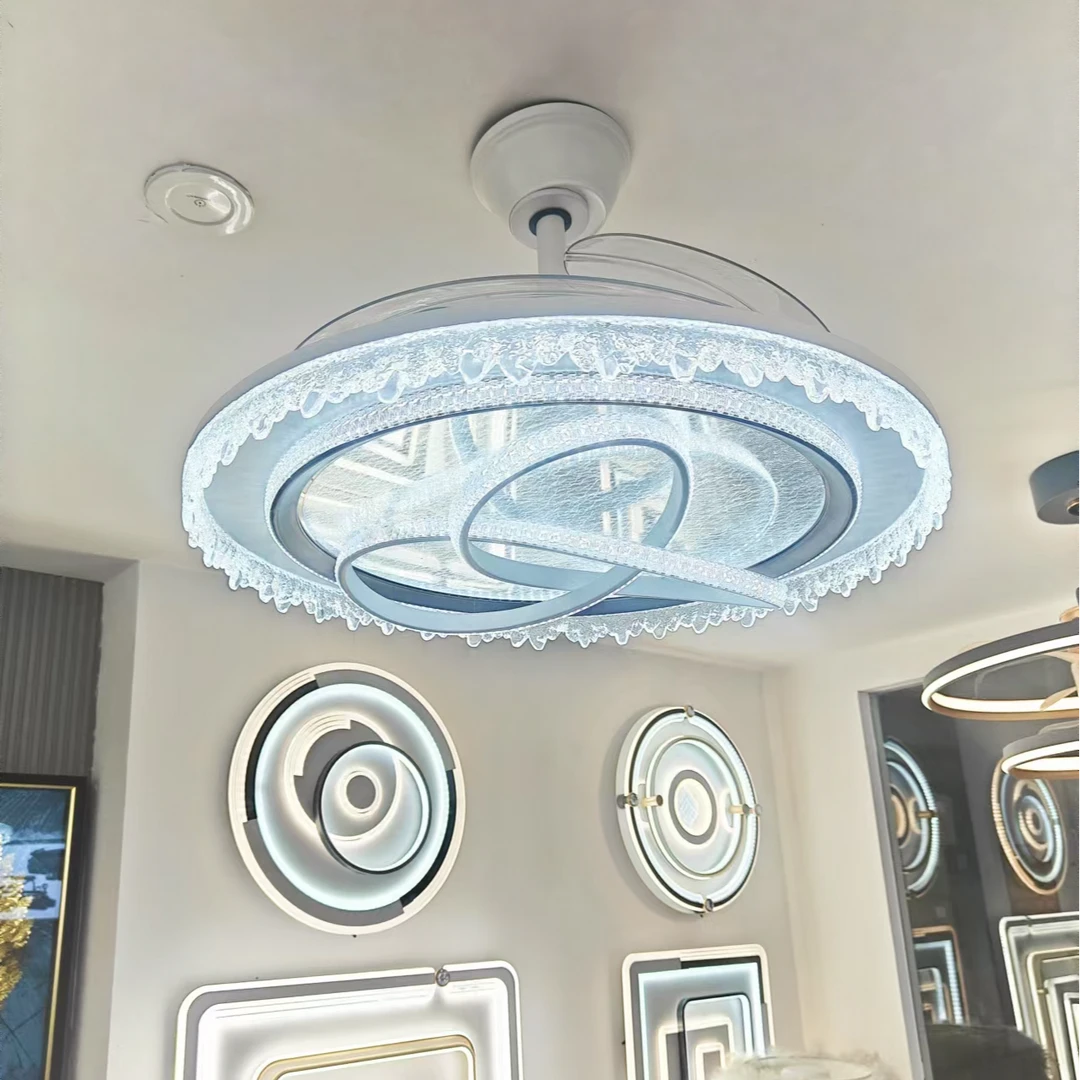 7088-52简约轻奢北欧风扇灯大气超亮客厅卧室餐厅家大厅圆形