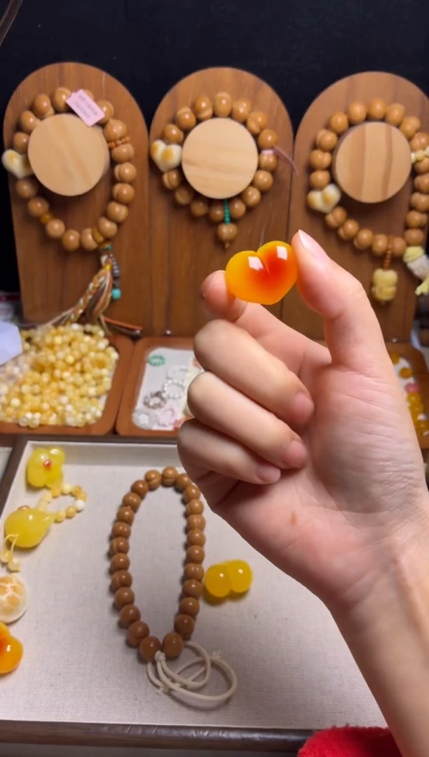 手串猴头核桃白*精单配饰俏色心