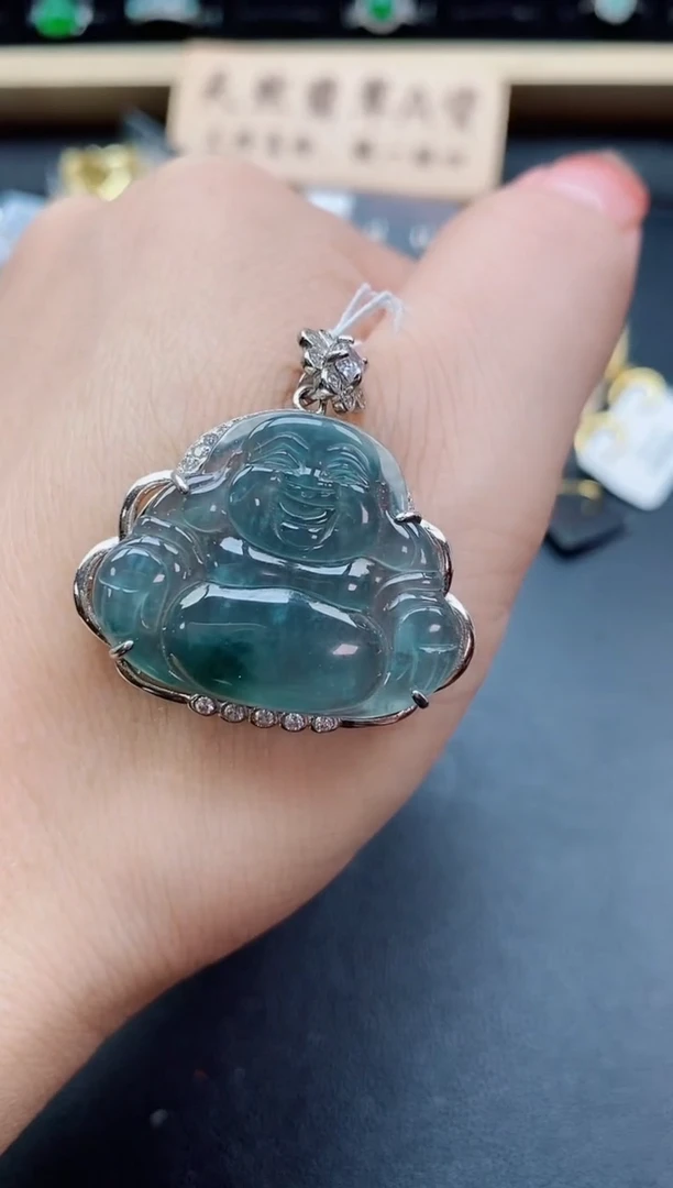 吊坠(不含链)银S925镶嵌翡翠1