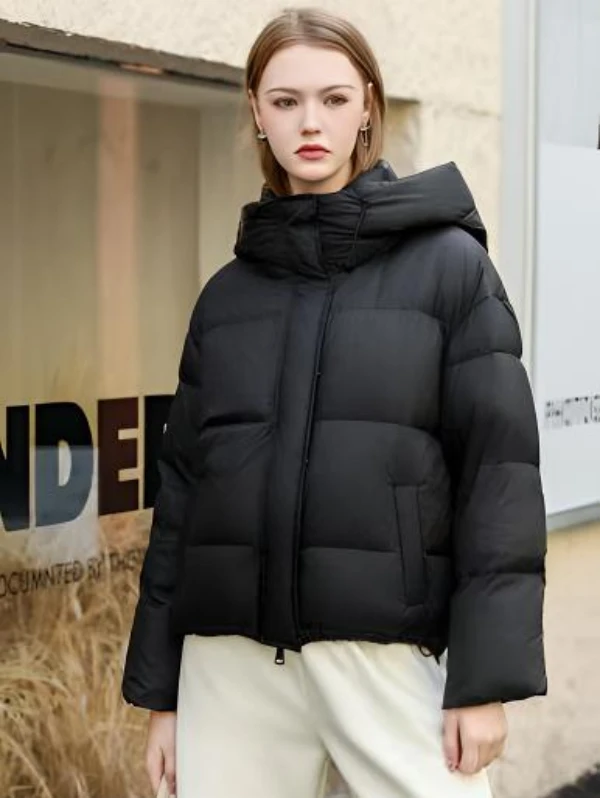 【莉莉】90国标白鹅绒泡芙羽绒服短款24新款白鹅绒面包服16F602