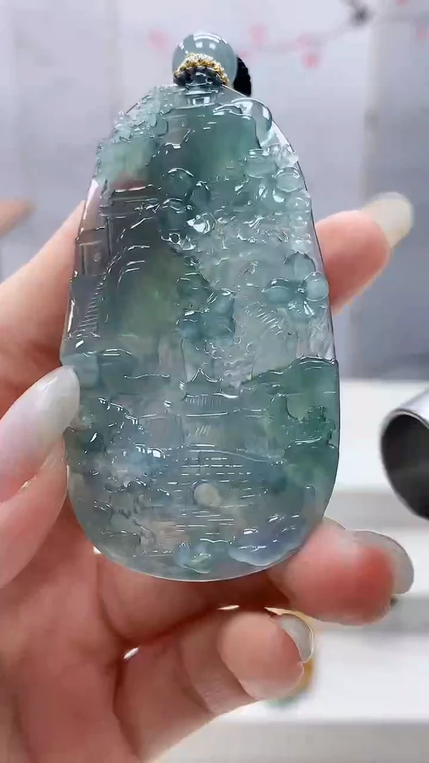 定制翡翠未镶嵌5028lr-毛货挂件212