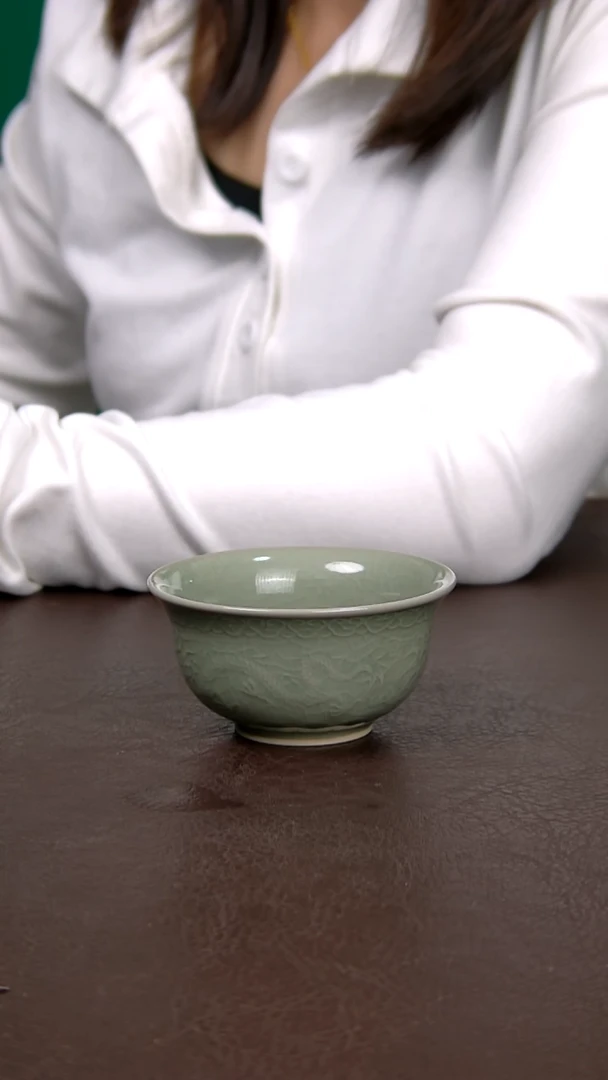一级豆绿盘龙杯双龙杯