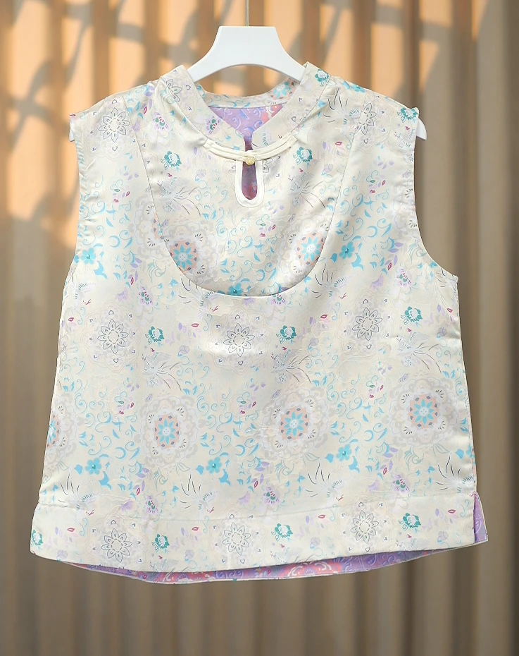 【俏格格】新中式国风显瘦减龄气质百搭洋气女士格格套头马甲0193