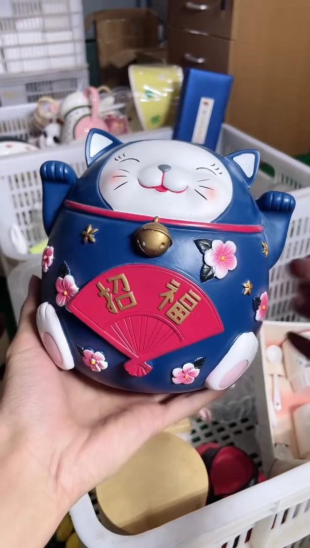 瓷片蓝猫存钱罐摆件福利，拼手速！
