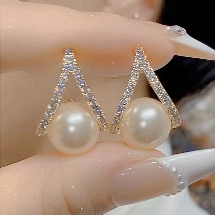 铜合金耳饰 【韵华】简约款镂空珠珠百搭气质时尚耳饰耳扣