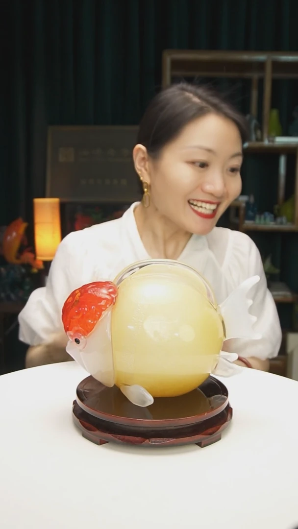琉璃博山琉璃李冰老师作品胖头鱼