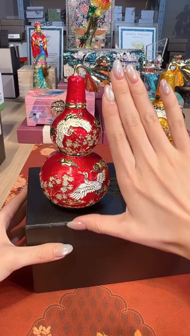 【闪购商品】杯256红色仙鹤小葫芦