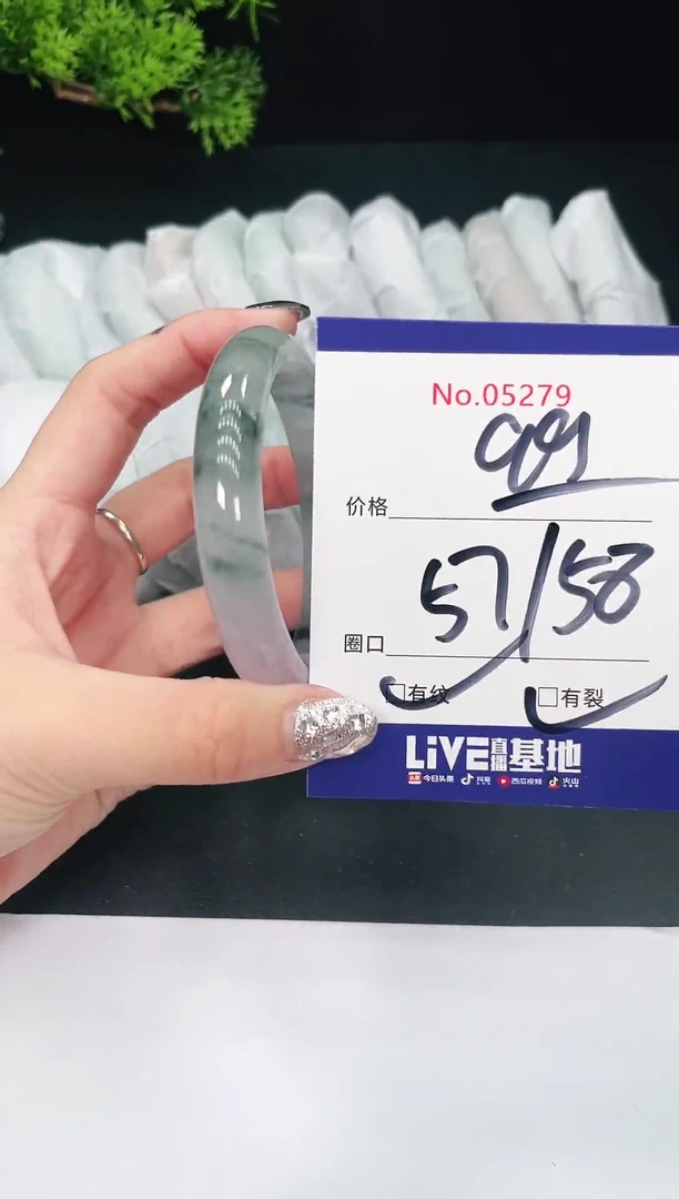 未镶嵌手镯翡翠05279